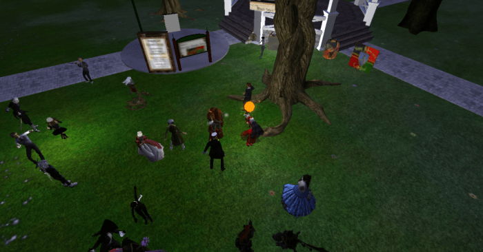 For the CCB's debut, we staged a kidnapping of Des from the 3rd Anniversary Ball and took him to our lair (the Robokitteh v1) which was then in the skies over Wellsian. He'd not seen the finished build so when we landed, he was agog. It was brilliant! ~Aevalle Galicia