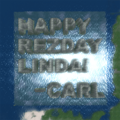 In 2009, Carl Metropolitan rented a new unterraformed sim to leave a memorable SL birthday wish. Photo supplied by Carl Metropolitan